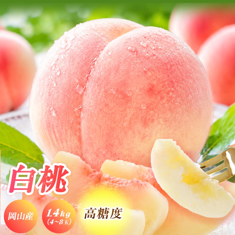 岡山県産白桃1.4kg